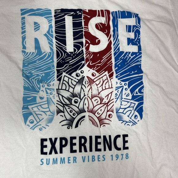 Shots Men T-shirt Men Size XXXL White Short Sleeve V-Neck Rise Summer Vibes 1978 - Picture 4 of 9